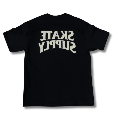 Skate Supply Reverse Logo Tee (Black)
