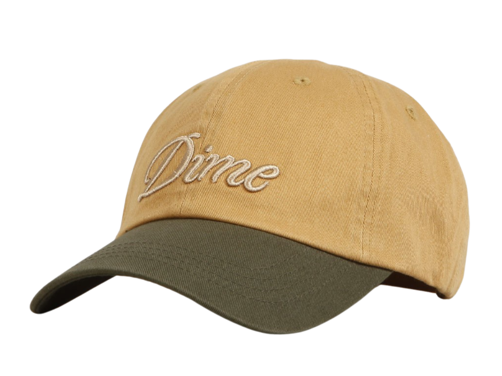Dime Cursive Low Pro Hat (Wheat/Green)
