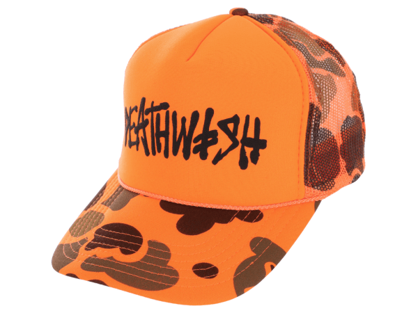 Deathwish OG Deathspray Trucker Hat (Orange/Camo)