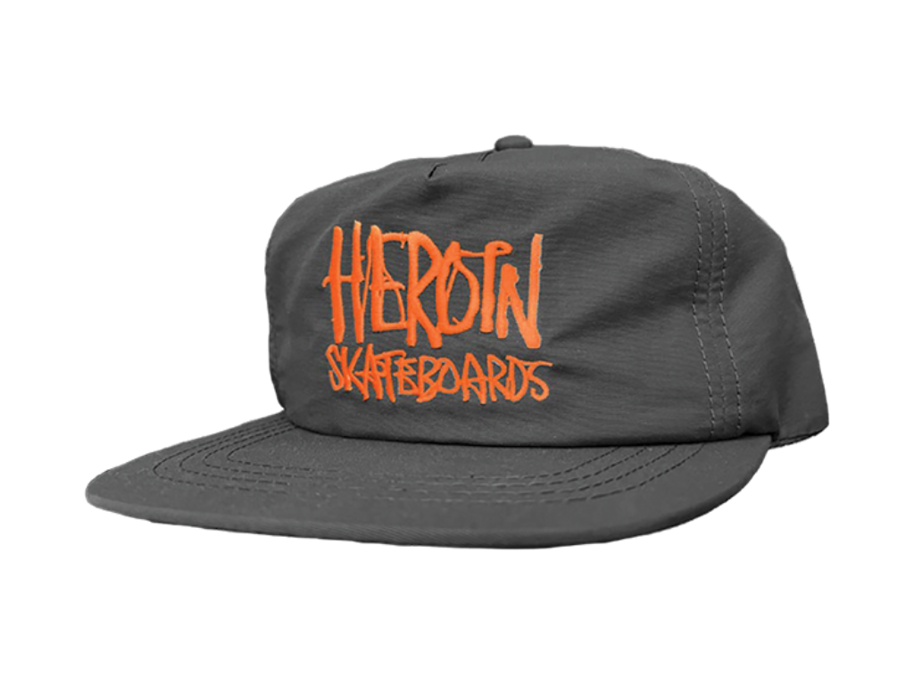 Heroine Script Nylon Hat (Black/Orange)