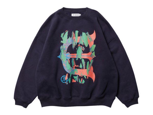 Evisen Skull Camo Crewneck (Navy)