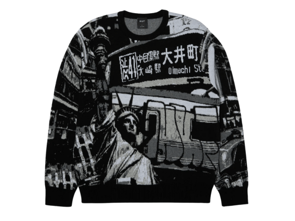 Huf Worldwide Commuter Sweater (Black/White)