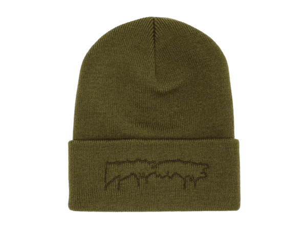 FA Drip Embroidered Beanie (Olive)