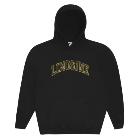 Limosine Vinyl Hoodie (Black/Gold Stitch)