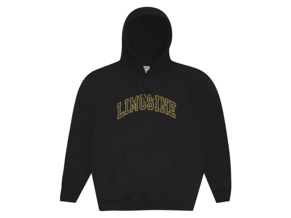 Limosine Vinyl Hoodie (Black/Gold Stitch)