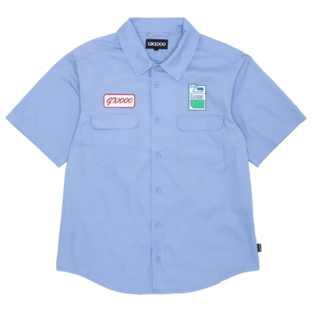 GX1000 Fertilizer SS Button Down Shirt (Light Blue)