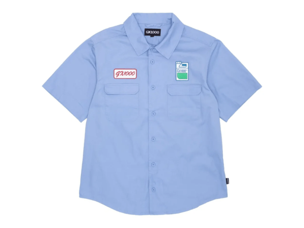 GX1000 Fertilizer SS Button Down Shirt (Light Blue)