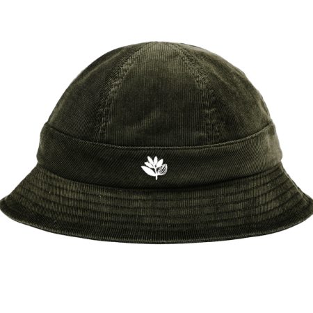 Magenta Corduroy Plant Bucket Hat (Olive)