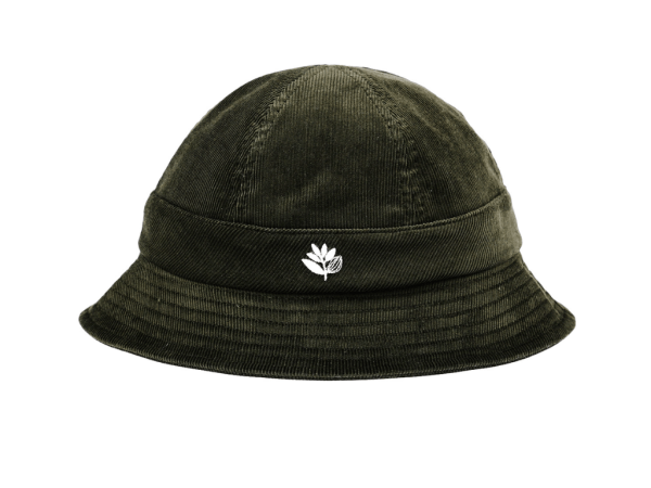 Magenta Corduroy Plant Bucket Hat (Olive)