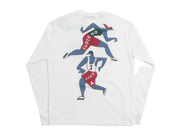 Parra Not Finished Long Sleeve Tee (White)