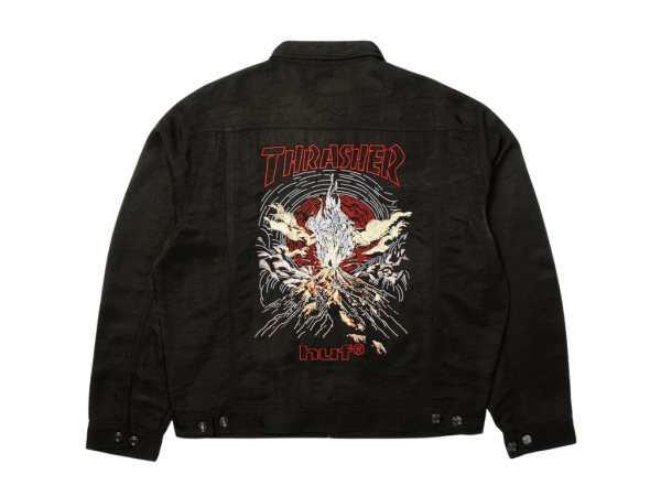 HUF X Thrasher Trucker Jacket (Black)