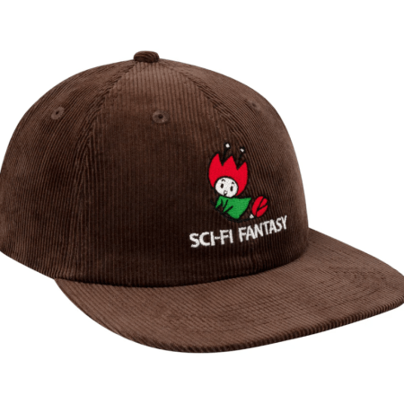 Sci-Fi Fantasy Flying Rose Corduroy Hat (Brown)