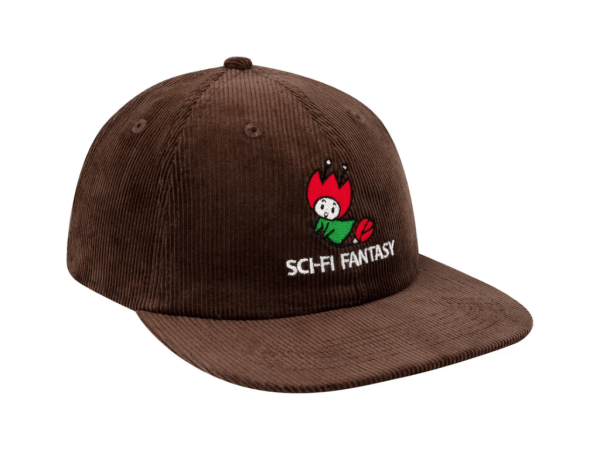 Sci-Fi Fantasy Flying Rose Corduroy Hat (Brown)
