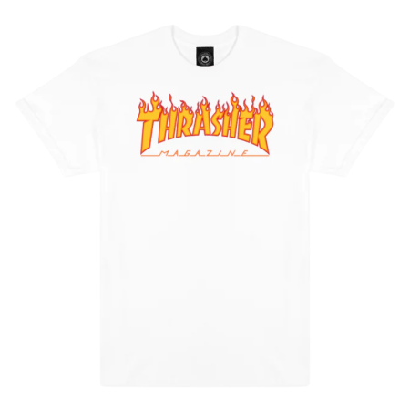 Thrasher Skate Mag Flame Tee (White)