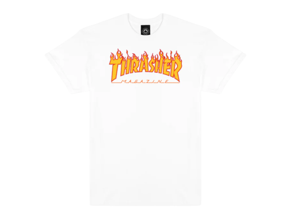 Thrasher Skate Mag Flame Tee (White)