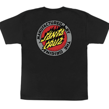 Santa Cruz Flamed MFG Dot Youth Tee (Black)