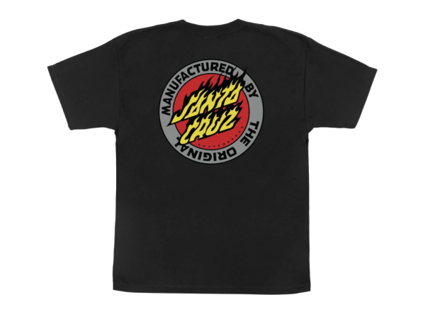 Santa Cruz Flamed MFG Dot Youth Tee (Black)