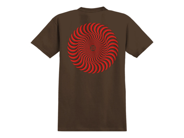 Spitfire Classic Swirl Tee (Chocolate/Red)