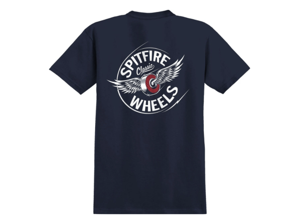 Spitfire Flying Wheel Tee (Navy)
