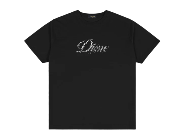 Dime Cursive Smashed Tee (Black)