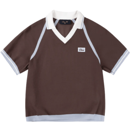 Womens Dime Knitted Jersey (Brown)