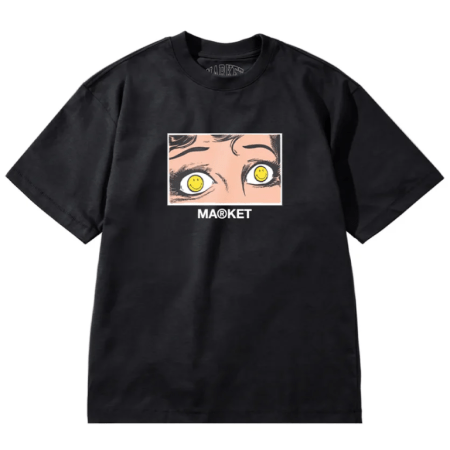 Market Smiley Eye See You Tee (Washed Black)