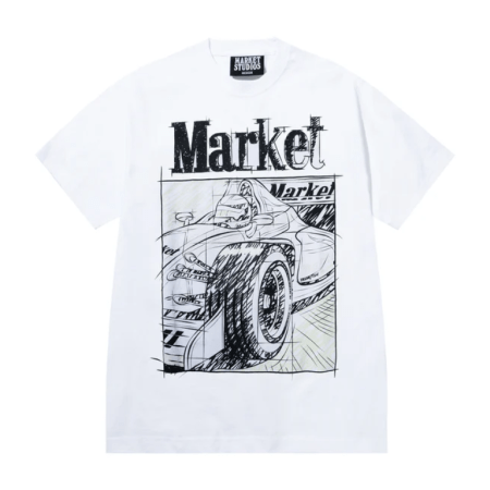 Market Scribbled Formula Tee (White)