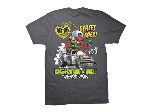 DGK X Kaido House Wide Open Tee (Charcoal)