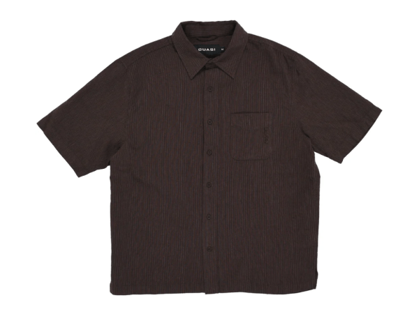 Quasi Kalvin Button Up Tee (Brown)