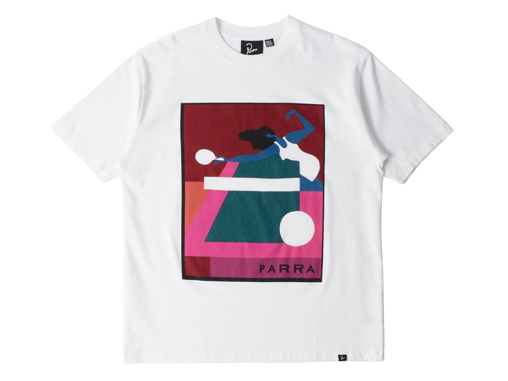 Parra Ping Ponged Tee (White)