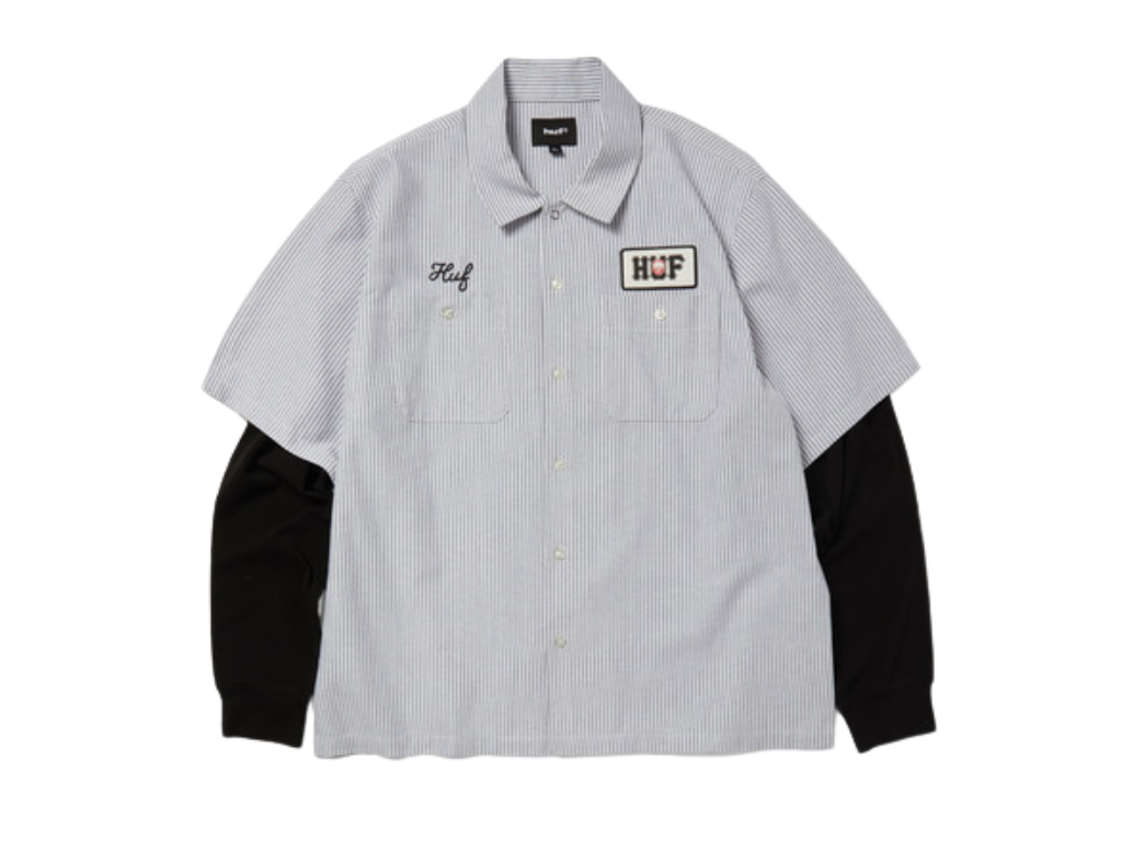 Huf x Spitfire Union Work Shirt (Black/White)
